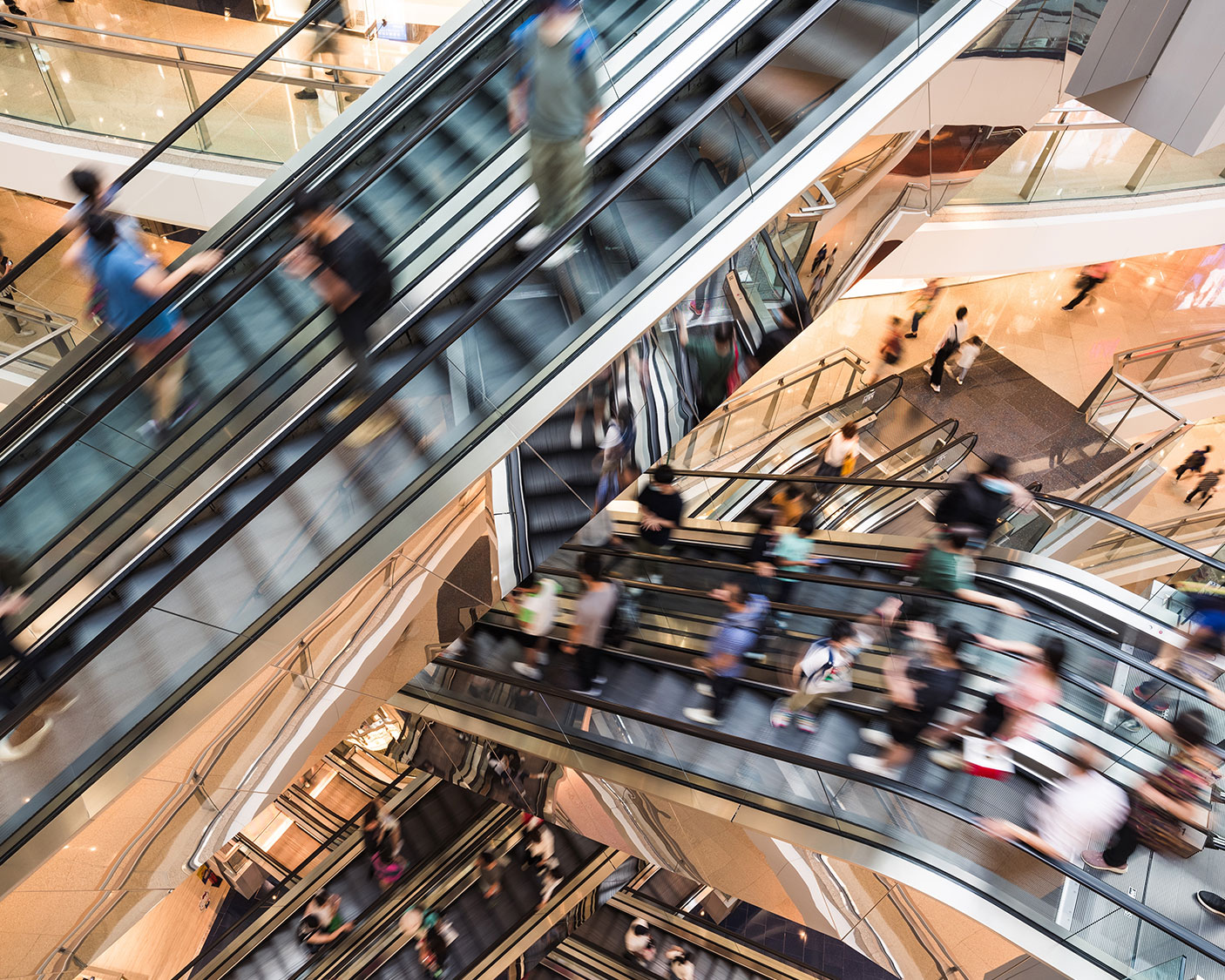 Escalators in Mall